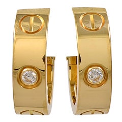 CARTIER LOVE Diamond Hoop Earrings