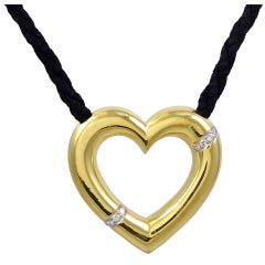 Tiffany & Co. Paloma Picasso Diamond Gold Heart Drop