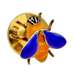 Vintage TIFFANY&CO Enamel Honey Bee Pin