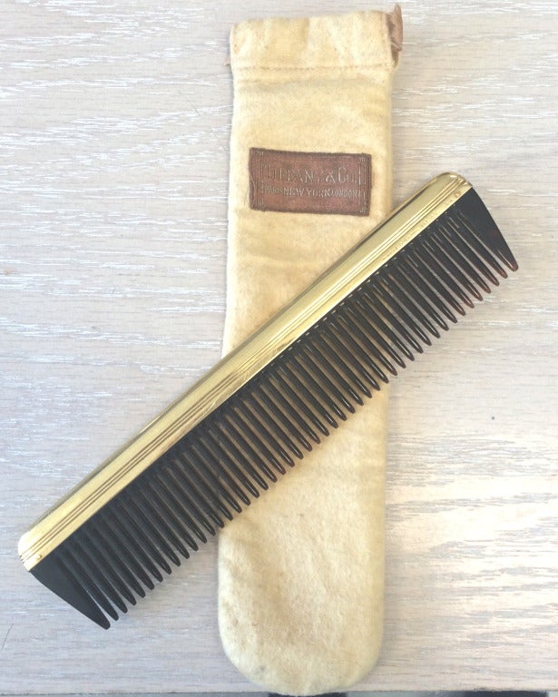 Tiffany Gold and Tortoise Shell Comb at 1stDibs tiffany comb, tiffany