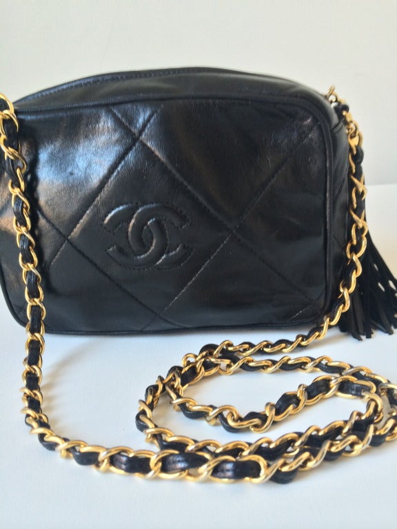 purple chain bag