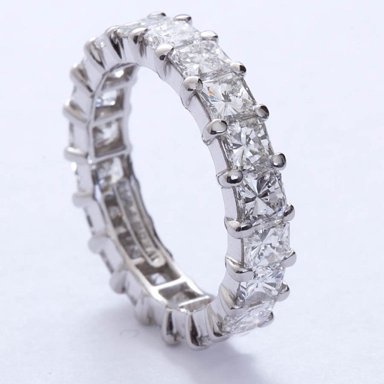 Five Carat Radiant Cut Diamond Eternity Band at 1stDibs 6 carat
