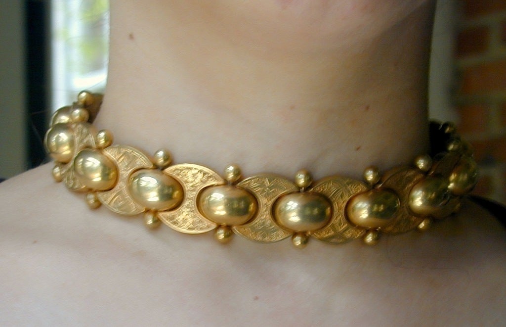 Antique Gilt Metal Collar at 1stDibs