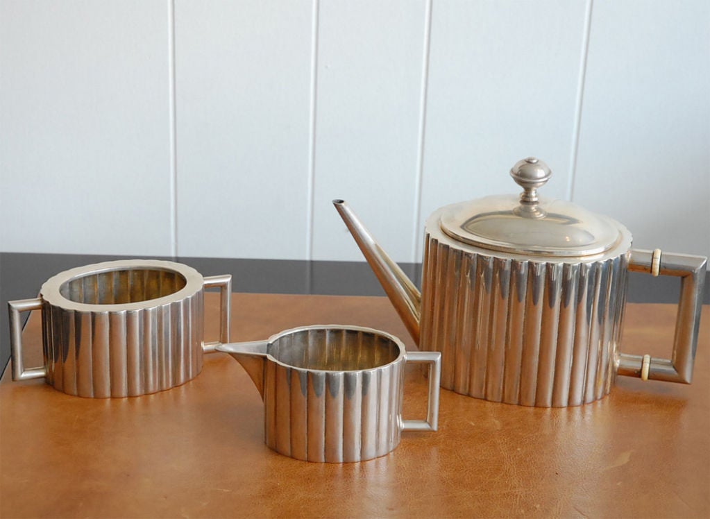 Austrian Art Deco Silver Tea Set