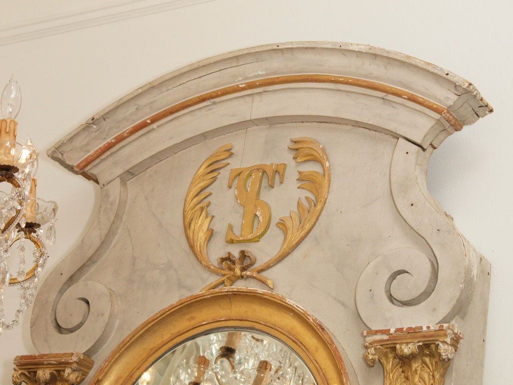 French Monumental Church Fragment Converted into Mirror (6 ft. tall)