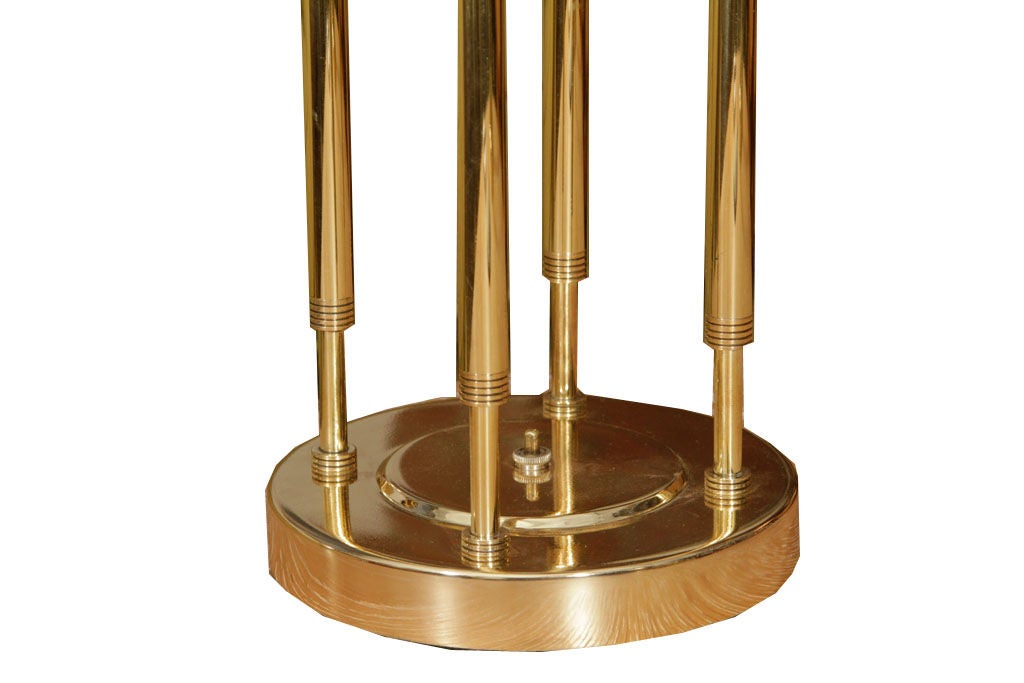 1960's polished brass table lamp in restored condition with all original parts.Lamp has been fully restored and rewired and can accept any style drum shade.
This item is located at our 1stdibs booth in the New York Design Center at 200 Lexington on