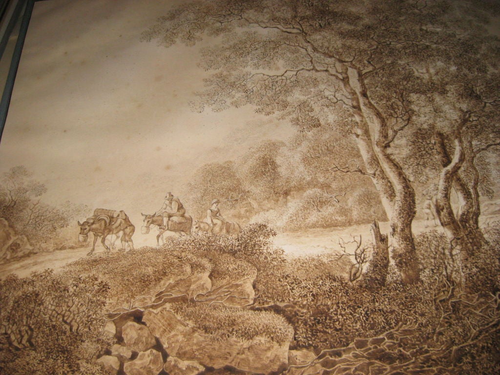 Large 18th C Landscape Drawing For Sale 6