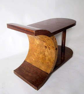Rosewood Art Moderne low  table or a pair of side tables For Sale