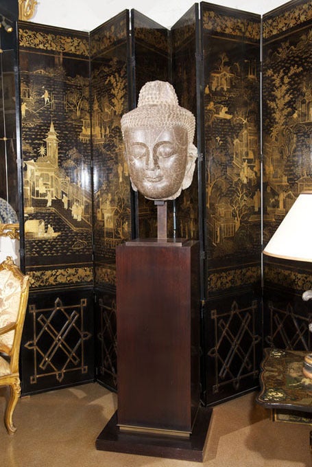 Monumental 5th Century Burmese Temple Colossus of Buddha In Excellent Condition For Sale In San Francisco, CA