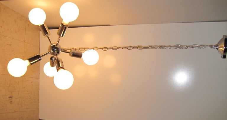 Mid-Century Modern Early Sputnik Chandelier after Stilnovo