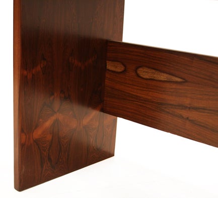 Petite Rosewood And Glass Desk by Joaquim Tenreiro 1