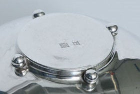 Josef Hoffmann for Wiener Werkstätte silver candle holder. This piece was modeled after a prototype Model Number: M 1875 