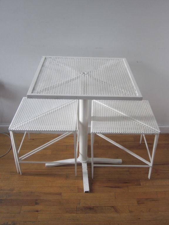 French Table/Stool Ensemble by Mathieu Mategot