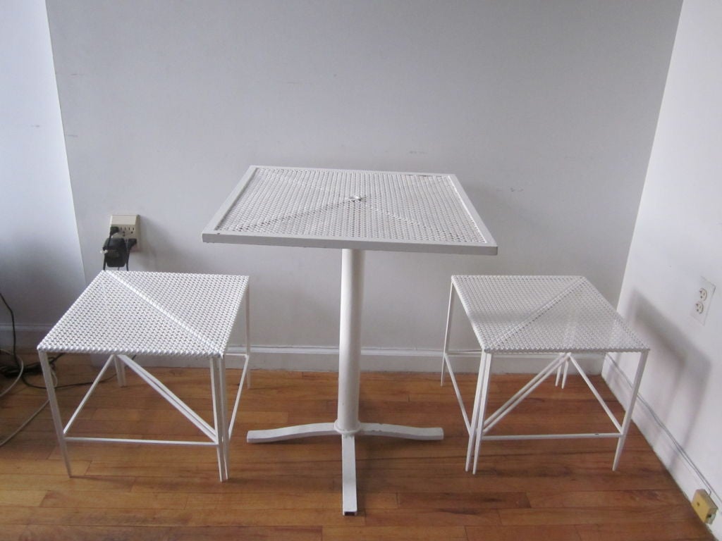 Table/Stool Ensemble by Mathieu Mategot 1