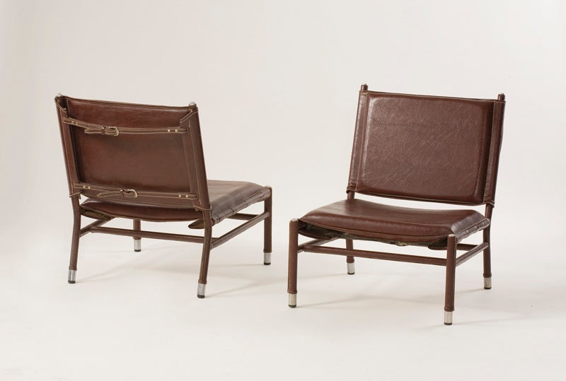 French Pair of Chairs by Jacques Quinet