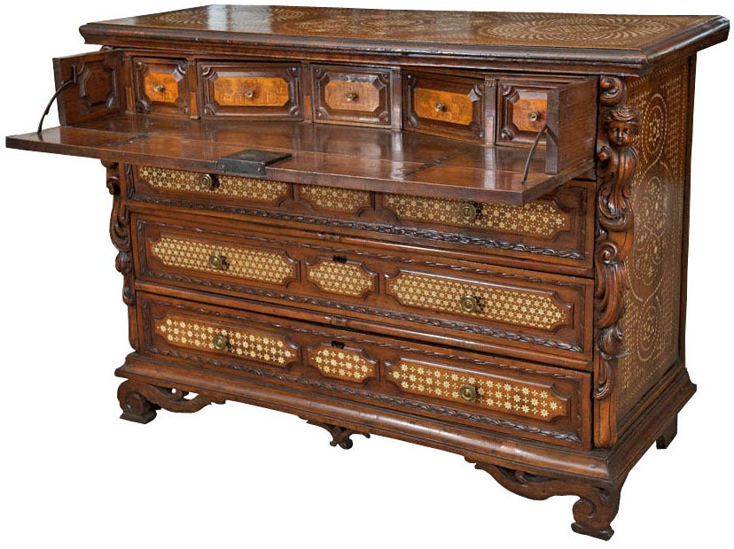 An Important Four-Drawer 17th c. Tuscan 
