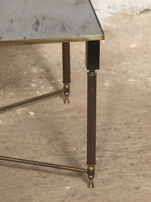 Refined Maison Bagues Style Brass and Mirror Coffee Table 4