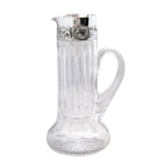 Sterling Silver-Mounted "Zipper-Cut" Crystal Pitcher 7