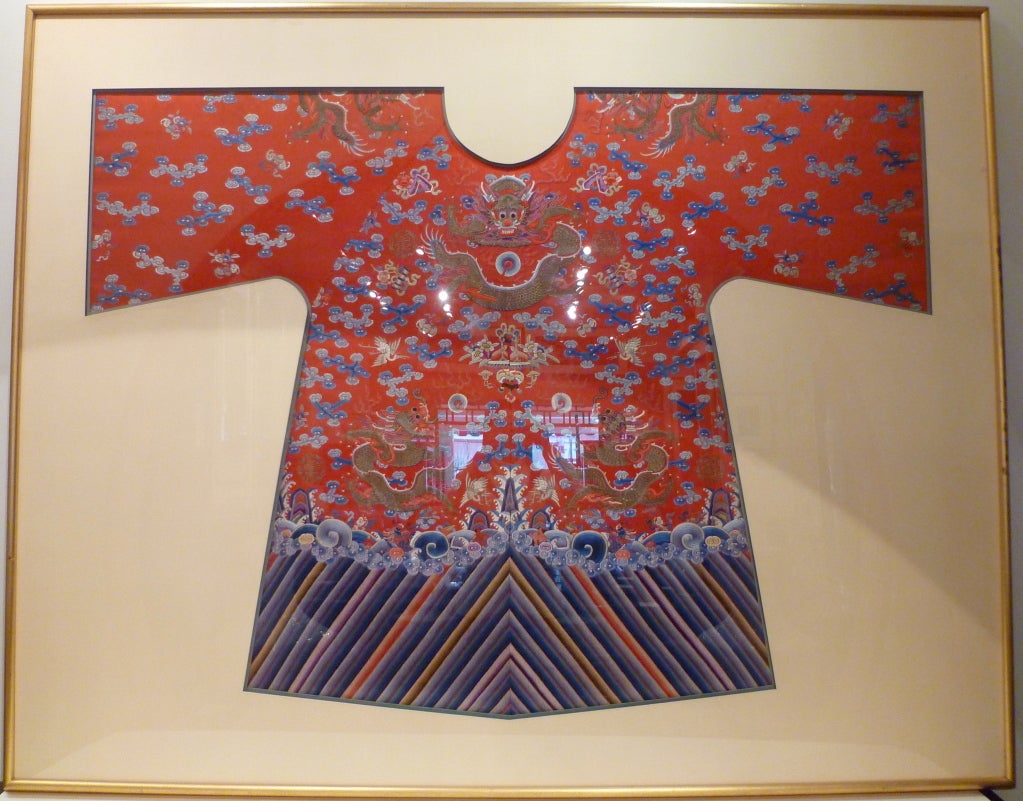 Framed Chinese Noblewoman's Formal Court Dragon Robe