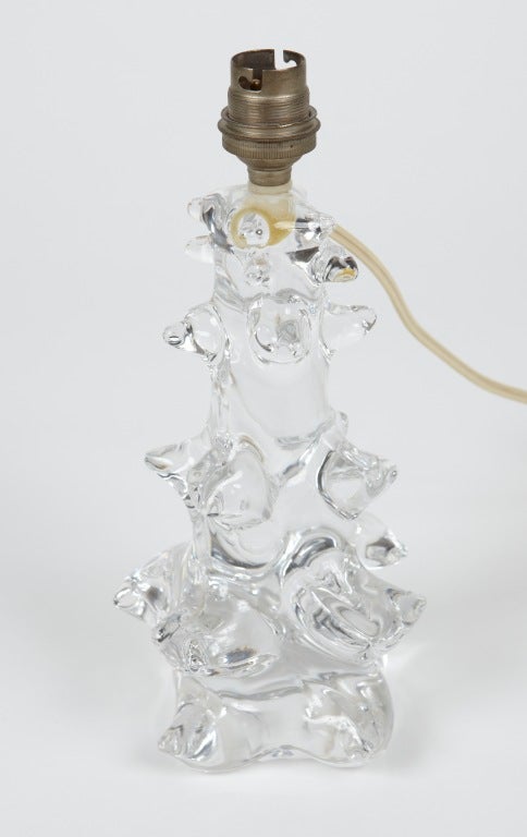 20th Century Small Crystal Lamp by Schneider, Signed