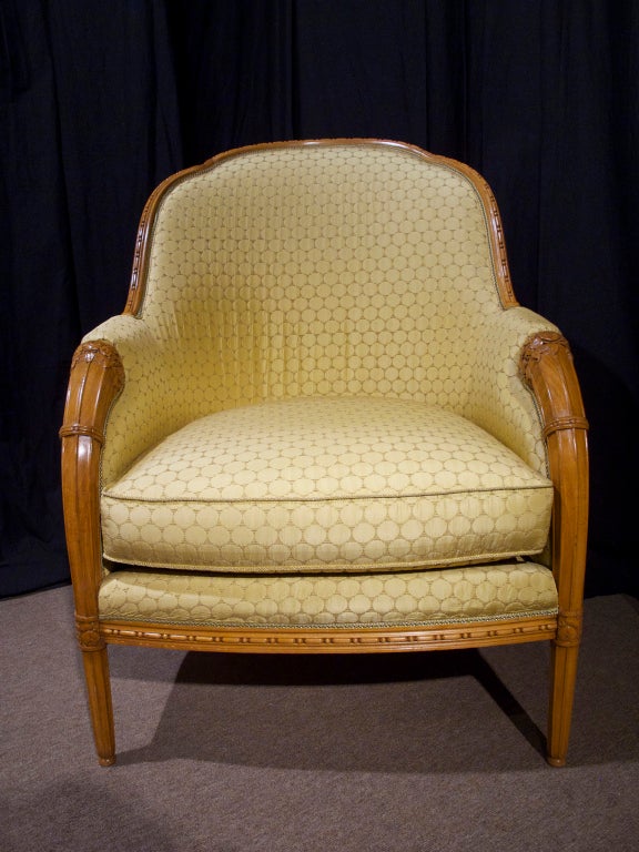 20th Century Comfortable Pair of Art Deco Armchairs after Follot, French, circa 1925 For Sale