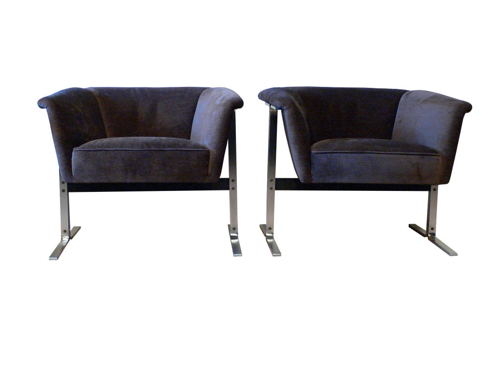 Upholstery Pair of Geoffrey Harcourt Chairs