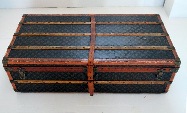 French Vintage Louis Vuitton Flat Steamer Trunk