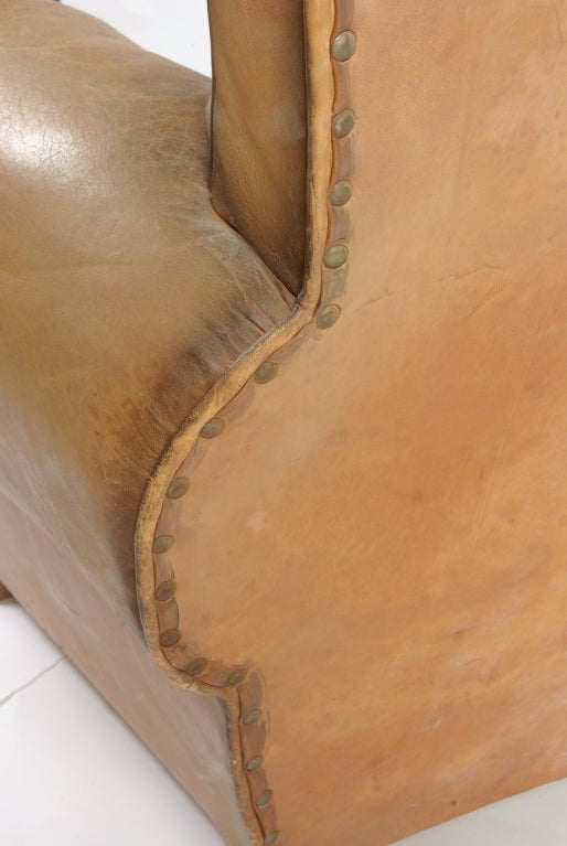 Pair of French Mustache Club Chairs 1