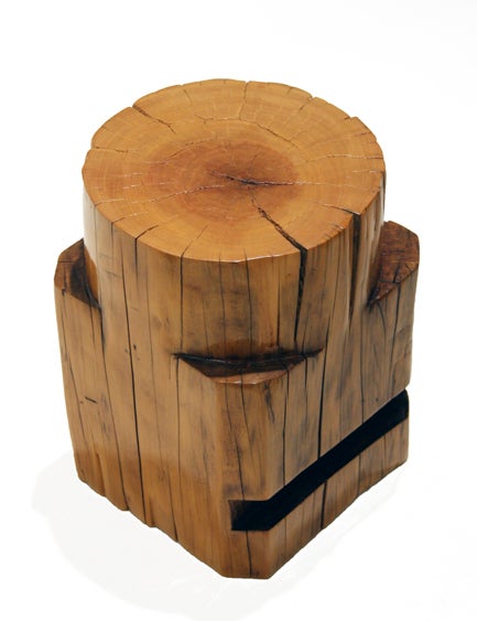 Organic Modern Brazilian Salvaged Peroba Wood Stools by Luis Pinto In Good Condition For Sale In Los Angeles, CA