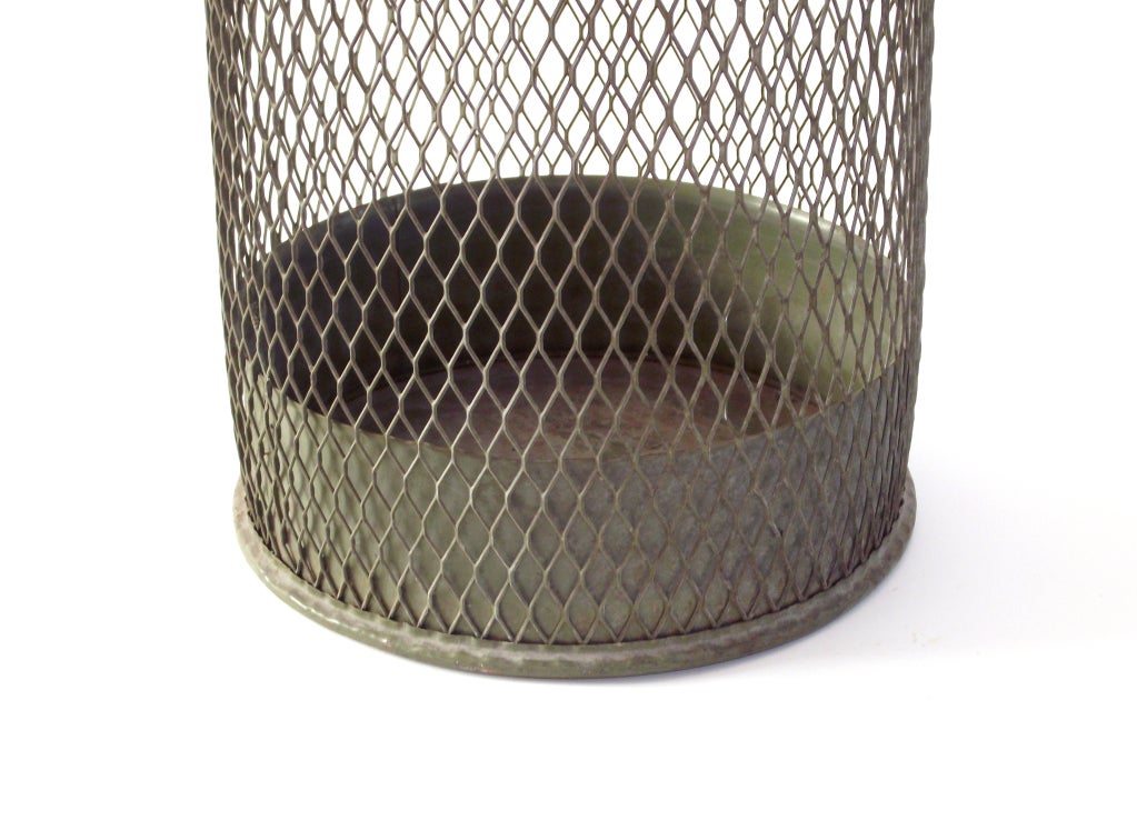 Mid-20th Century Extra-Tall 1940s American Industrial Wastepaper Basket