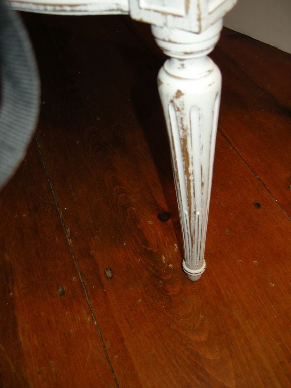 French Louis XVI Style Unusual Painted Bench