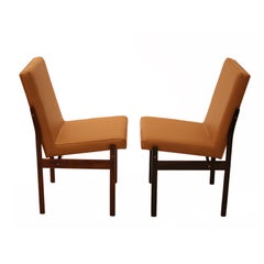 Pair of Rosewood Side Chairs Jorge Zalszupin Attribution