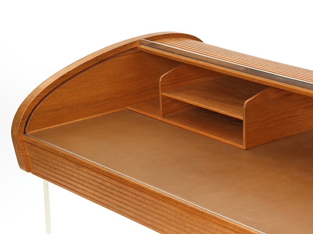 Mid-20th Century roll-top writing desk by Kagan