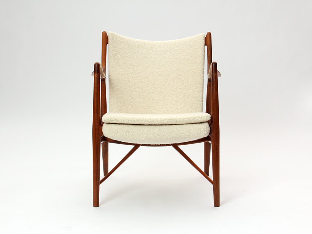 Danish Rare walnut NV-45 armchairs by Finn Juhl