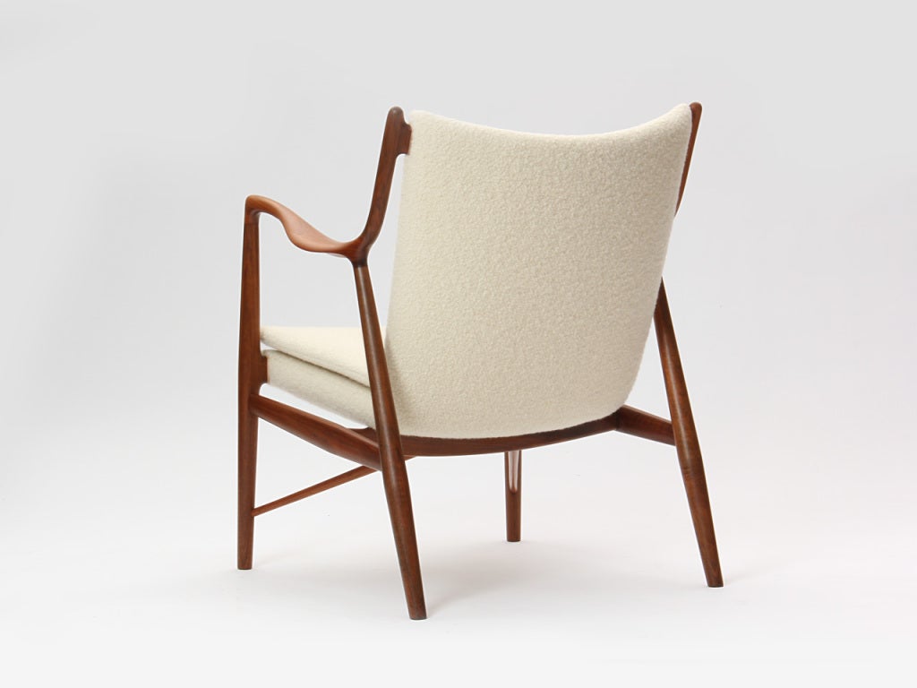 Rare walnut NV-45 armchairs by Finn Juhl 1