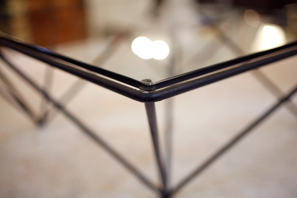Metal and Glass Coffee Table by Paolo Piva 1