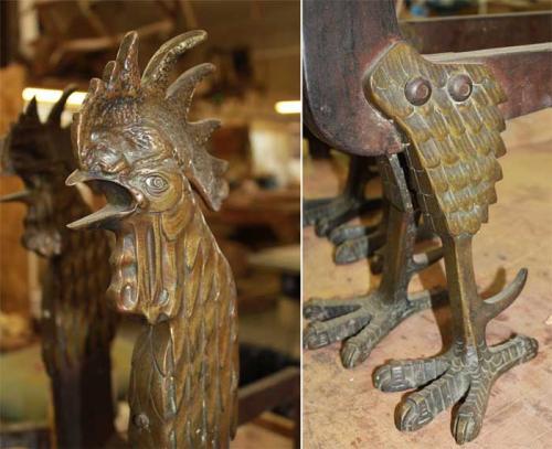 A Unique Pair of 19th c. French Chenets (Andiers, Andirons)_