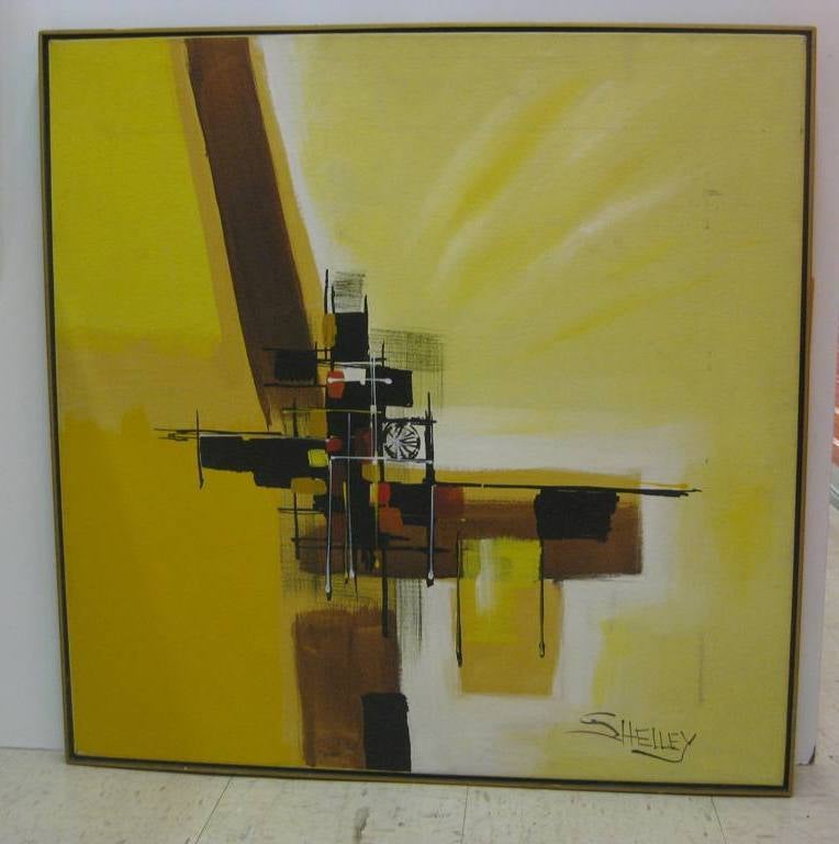 A Painting by Shelley for Gimbles Display, with original Gimles Department store Tag, a piece of NYC and Americana History.