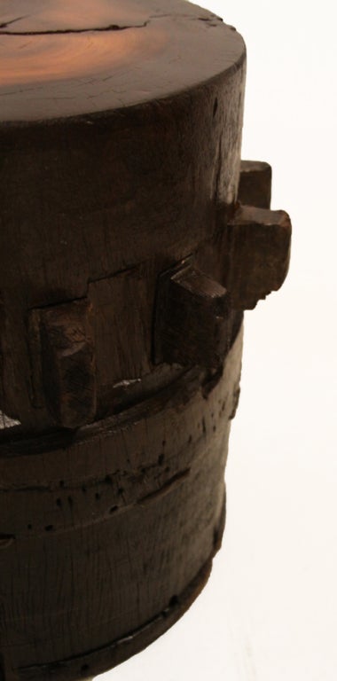 Organic Modern Brazilian Sculptural Macaranduba Hardwood Stool For Sale 1