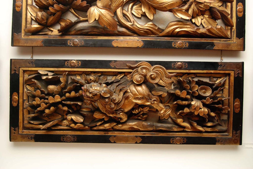Japanese wood carving panel (Ranma) 2