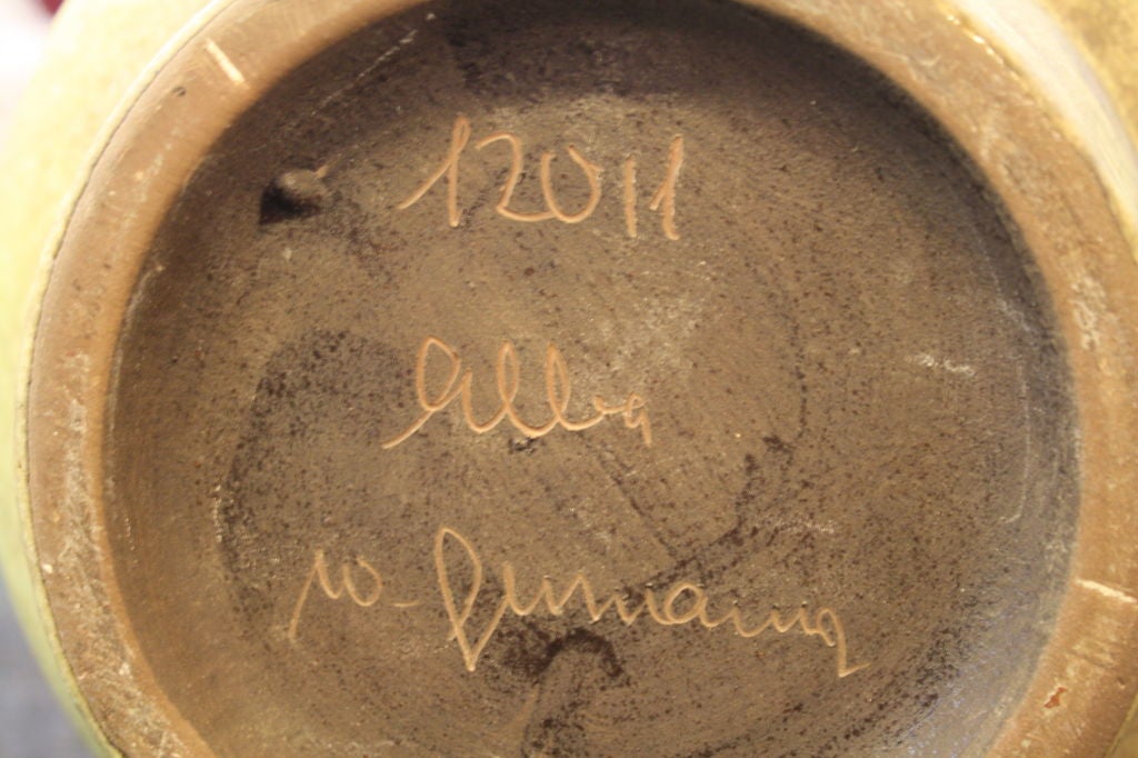 Earthenware Vase Signed and Numbered by Alba W.  Furman 3