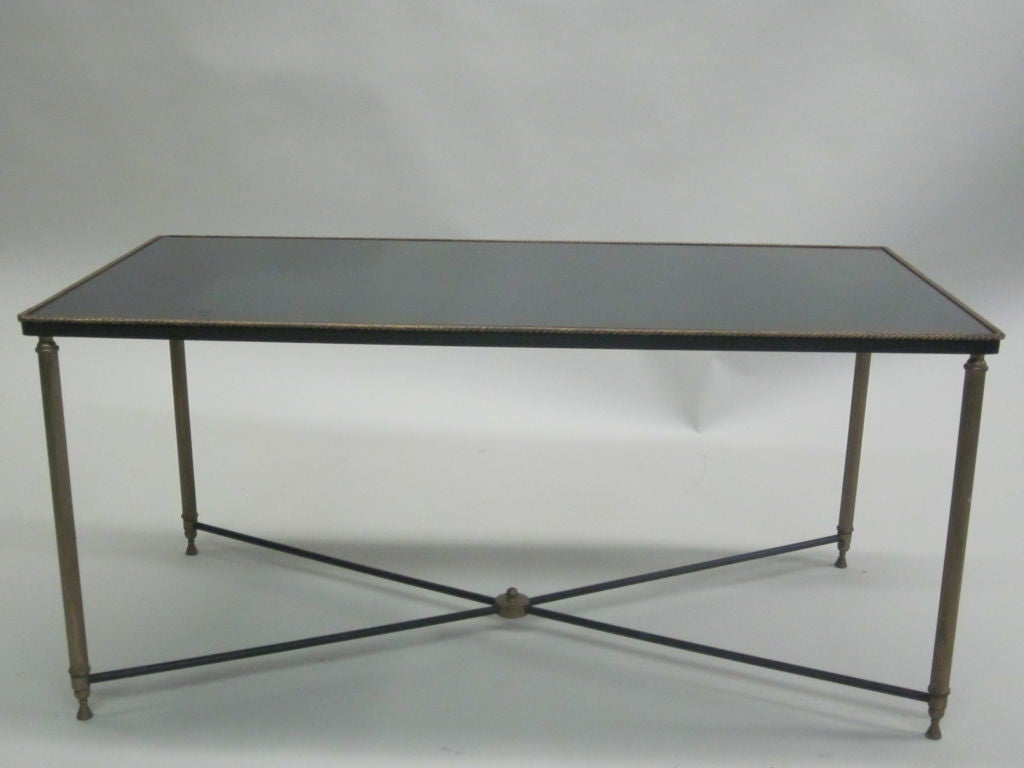 Mid-20th Century French Mid-Century Modern Neoclassical Cocktail Table, Attr. Maison Jansen For Sale