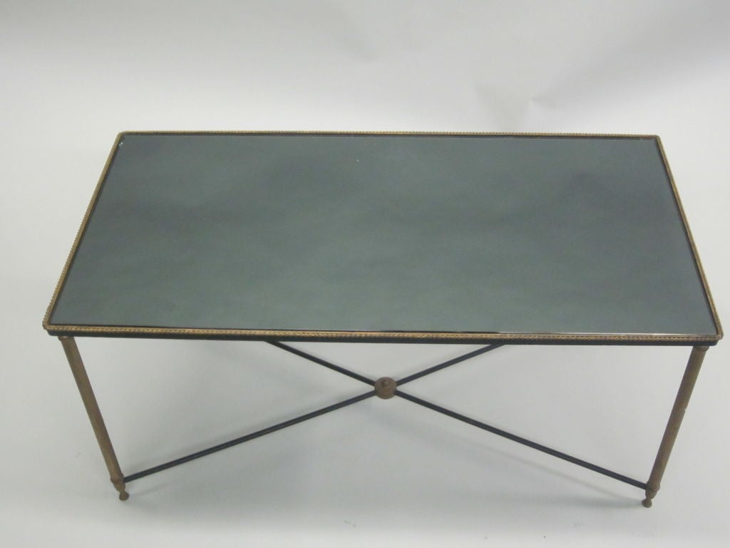 French Mid-Century Modern Neoclassical Cocktail Table, Attr. Maison Jansen In Good Condition For Sale In New York, NY