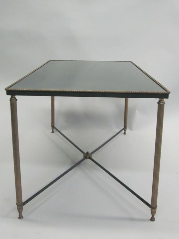 French Mid-Century Modern Neoclassical Cocktail Table, Attr. Maison Jansen For Sale 1