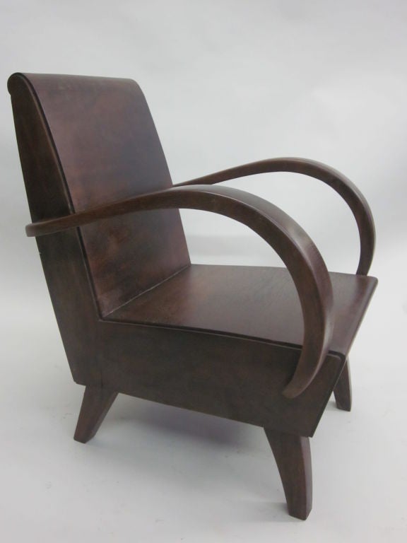 Art Deco 2 Pairs of French Colonial Armchairs