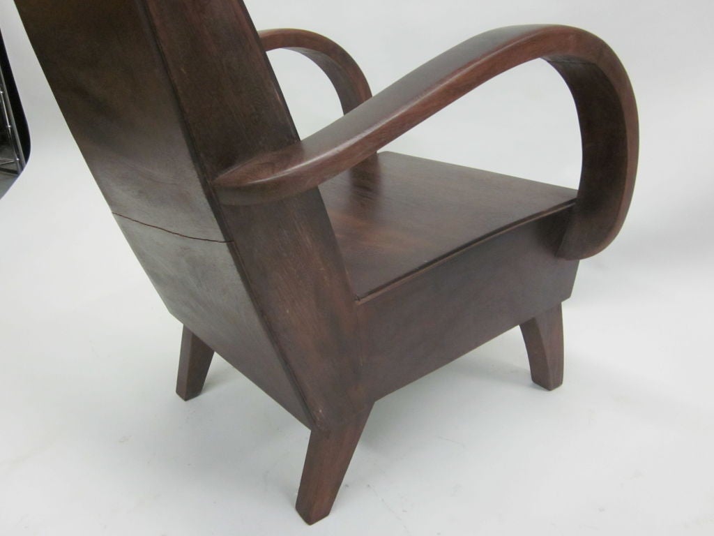 Mid-20th Century 2 Pairs of French Colonial Armchairs