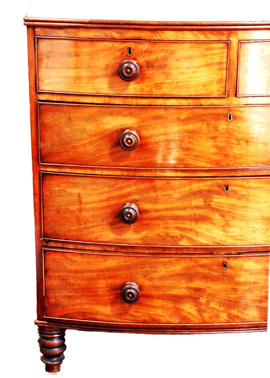 19th century mahogany chest of drawers.