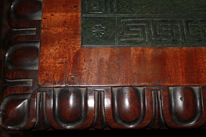 19th Century Irish Carved Mahogany Partners' Desk For Sale 3