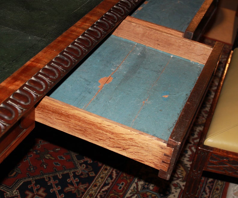 19th Century Irish Carved Mahogany Partners' Desk For Sale 6