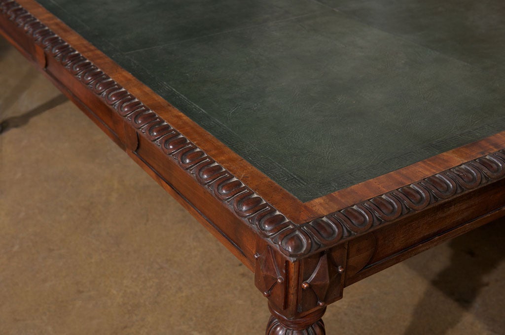 19th Century Irish Carved Mahogany Partners' Desk For Sale 2